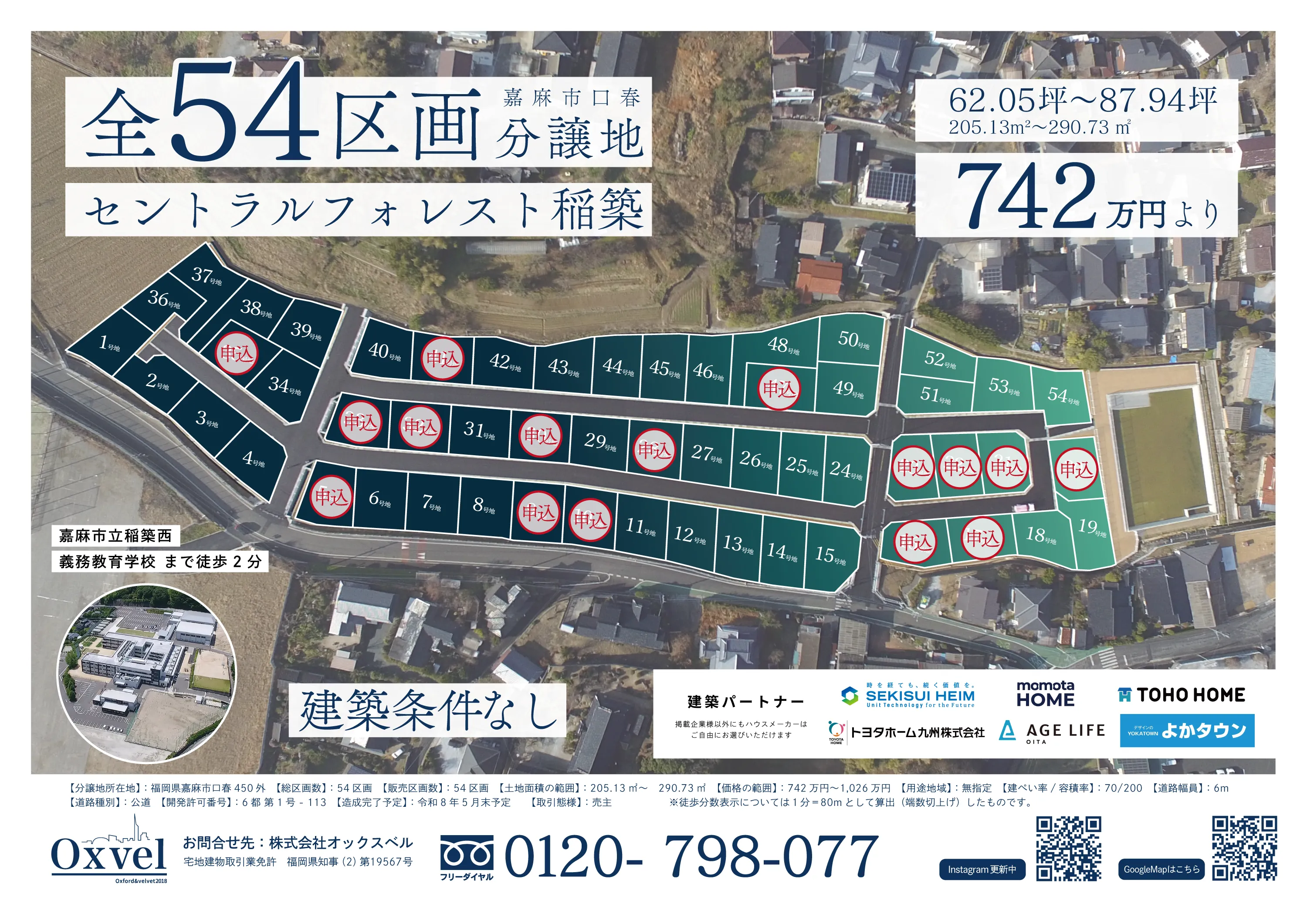 全54区画の最新販売状況(クリックで拡大表示)